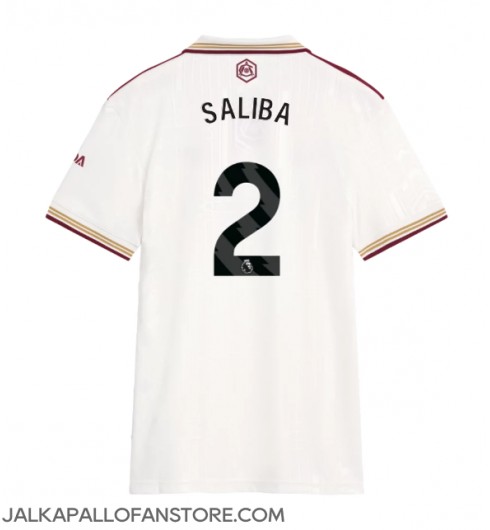 Arsenal William Saliba #2 Kolmaspaita Naisten 2025-26 Lyhythihainen Arsenal William Saliba #2 Kolmaspaita Naisten 2025-26 Lyhythihainen